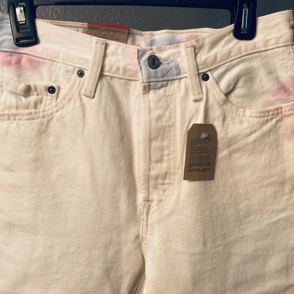NWT Original Levi’s 501 Jeans Straight Leg Button Fly White Size 28x30 - Picture 4 of 12